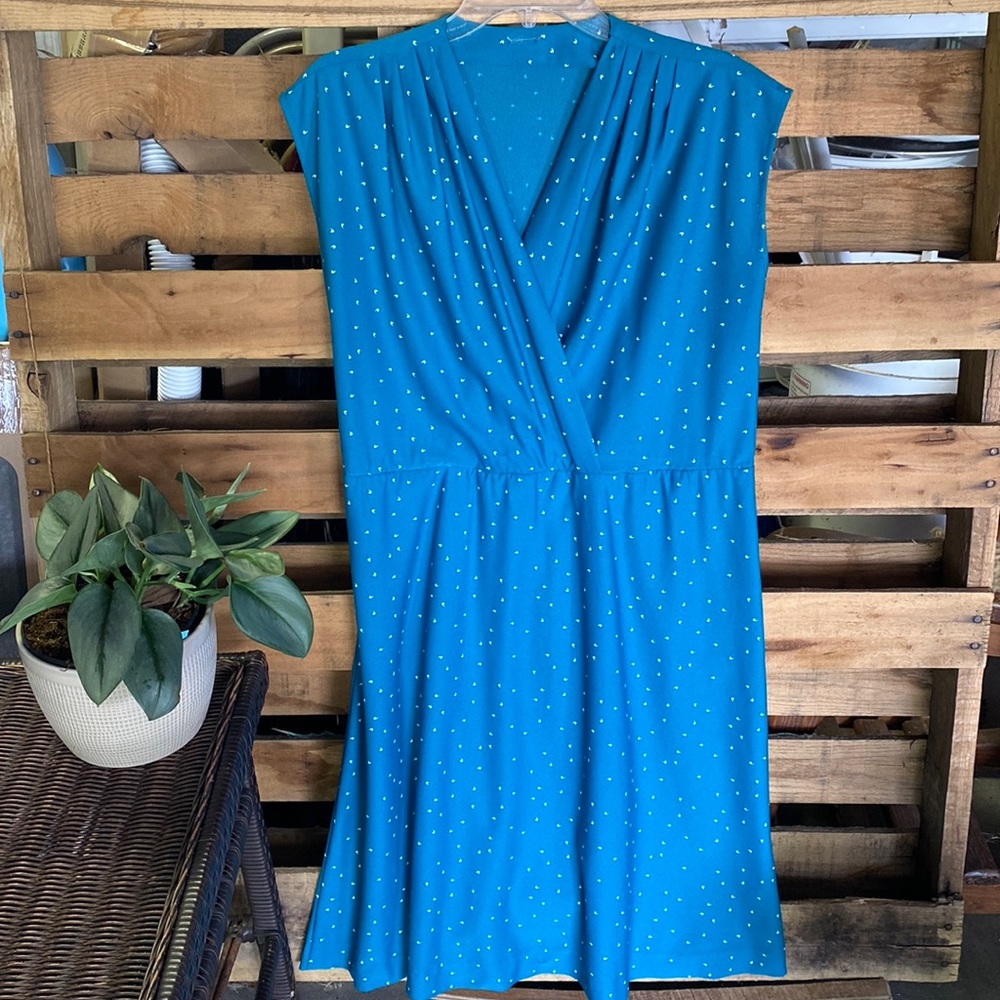 70’s Vintage Sleeveless Polka Dot Dress